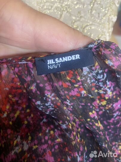 Jil sander блузка 100 шелк