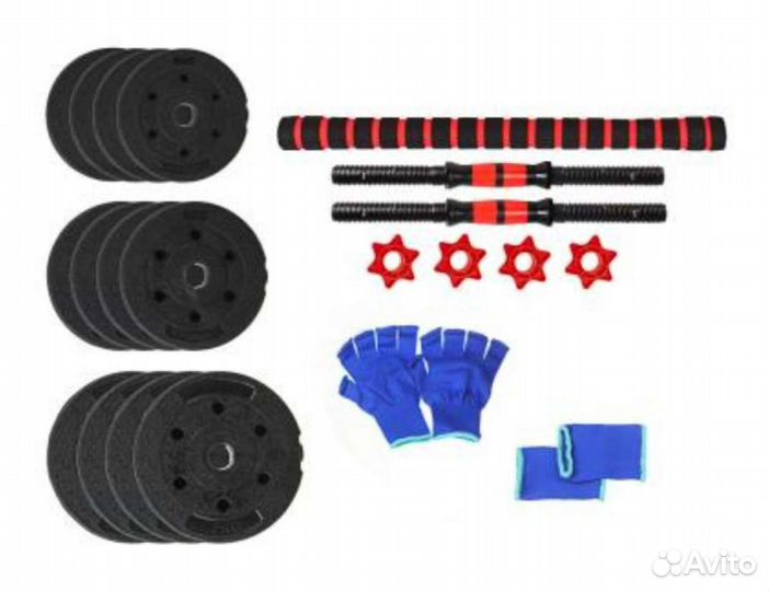 Гантели, штанга, новые, набор силовой