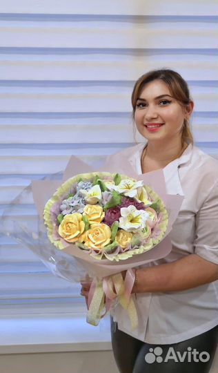 Съедобные букеты из зефира