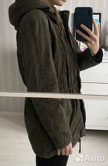 Парка (куртка) mango с капюшоном