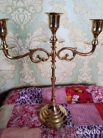 Подсвечник латунь индия