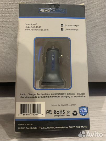 Зарядное устройство для автомобиля RevoCharge