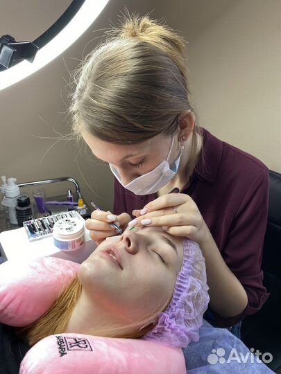 Обучение наращиванию ресниц с трудоустройством