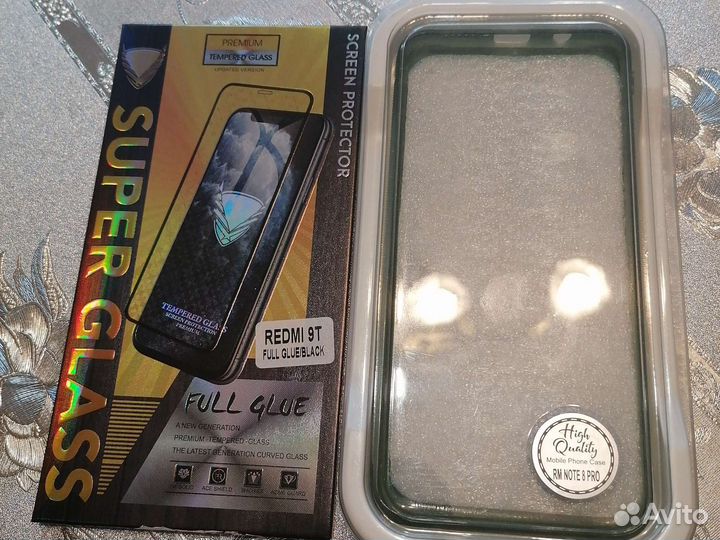 Защитное стекло и чехол xiaomi redmi note 8 pro
