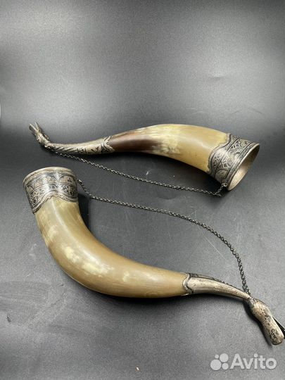 Рог изобилия. Серебро 875.чернь. Кубачи. СССР