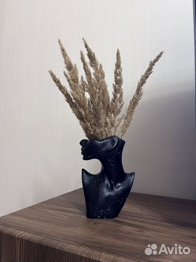 Кашпо для сухоцветов, ваза для сухоцветов