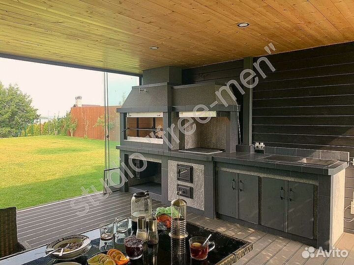 Мангальная зона барбекю