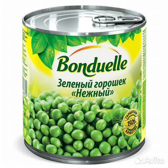Консерва Горошек Бондюэль Зеленый Нежный 300г
