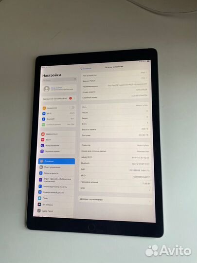 iPad pro 12'9 2-nd gen 256gb sim,wi-fi Ростест