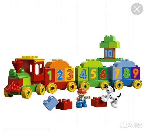 Lego duplo поезд с животными