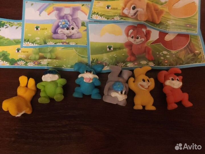 Киндер-сюрприз смешарики лунтик,пасхальные кролики