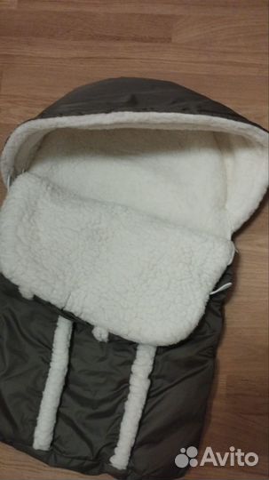 Зимний конверт в коляску на овчине