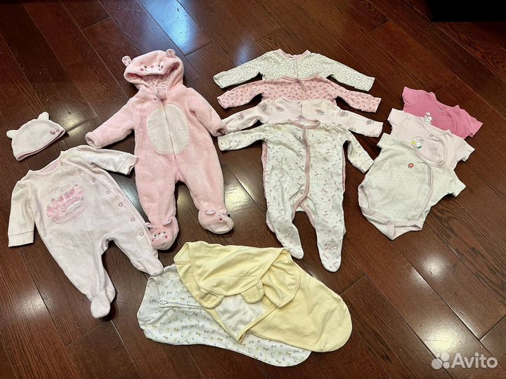 Вещи пакетом на девочку mathercare 0-3 месяца