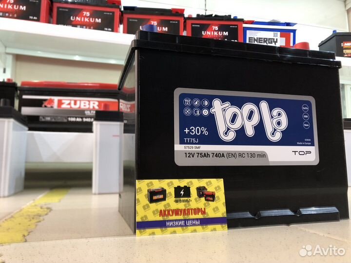 Аккумулятор Topla Top Asia (Словения) 75Ач 740А