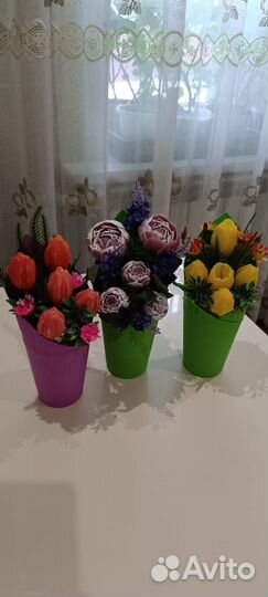 Букеты из декоративного мыла