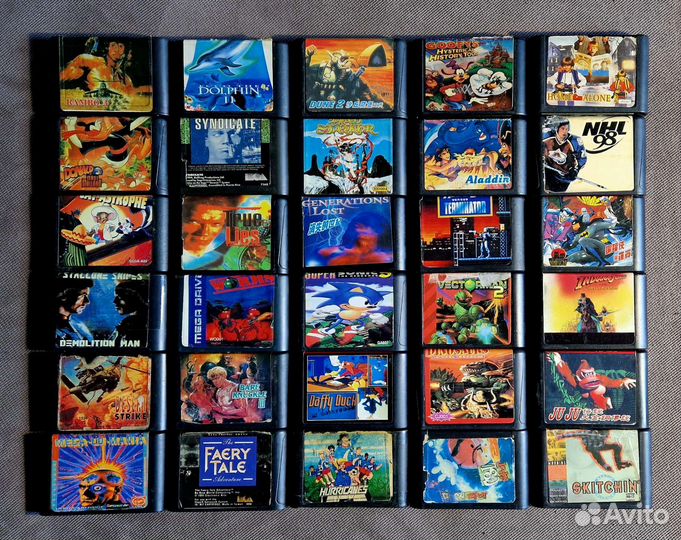 Картриджи sega из 90х