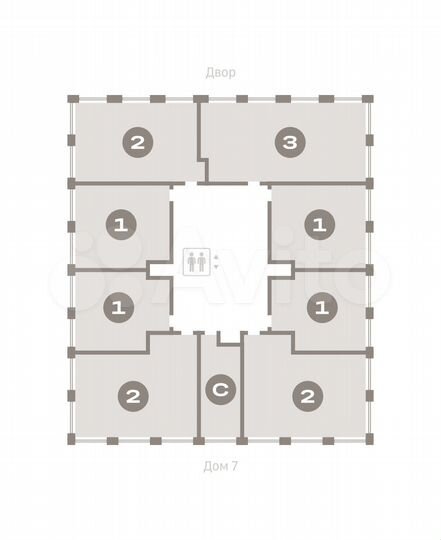 2-к. квартира, 65,6 м², 15/17 эт.