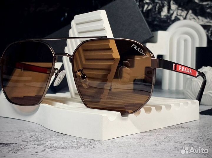 Очки Prada Aviator бронзовые