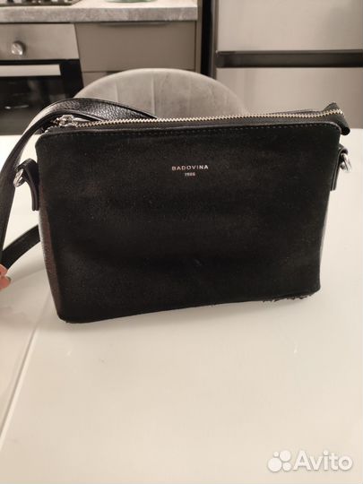 Сумка женская замшевая черная