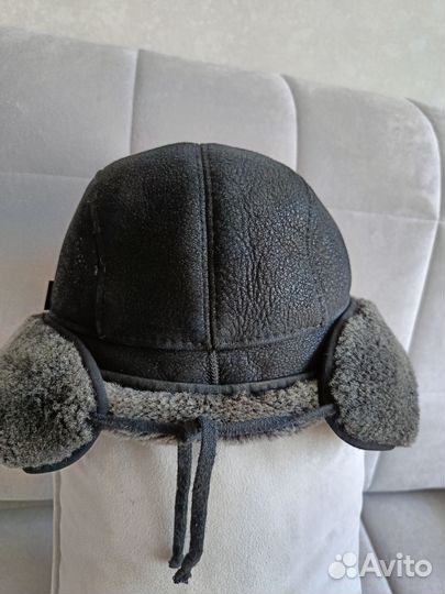 Шапка- ушанка козырьком, мужская