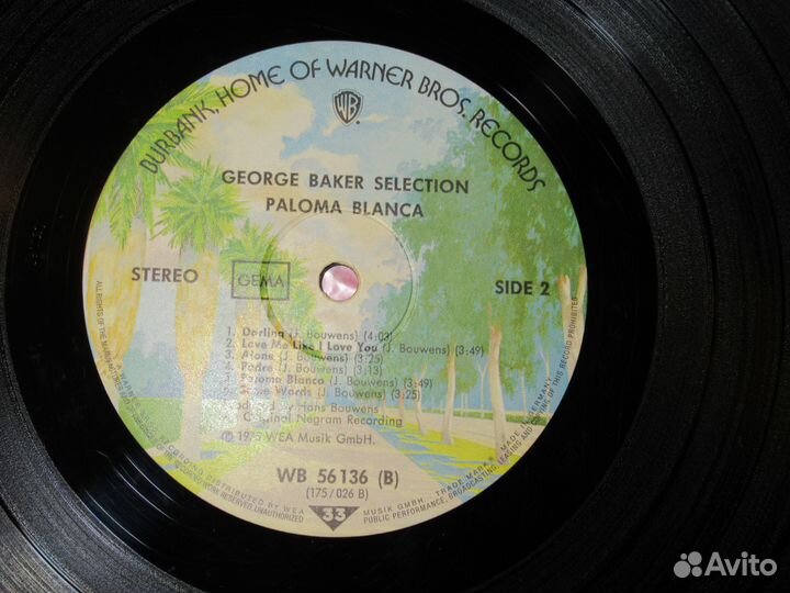 George Baker Selection Paloma Blanca (LP, Germ