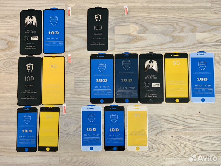 Защитное стекло iPhone 7, x, xr, 11, 12, 13, 14