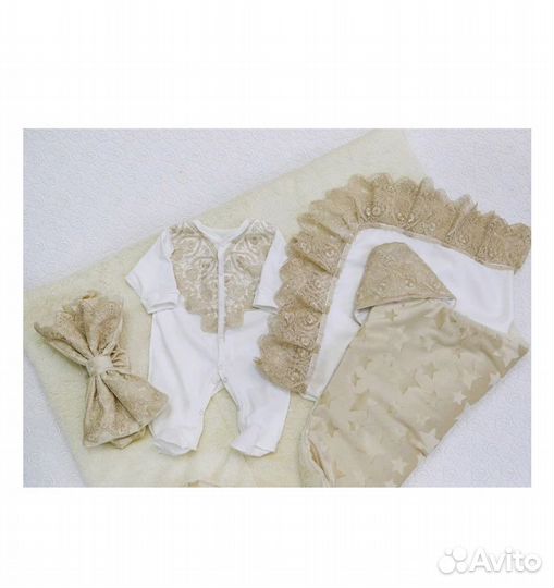 Конверт на выписку плюшевый новый 5 предметов