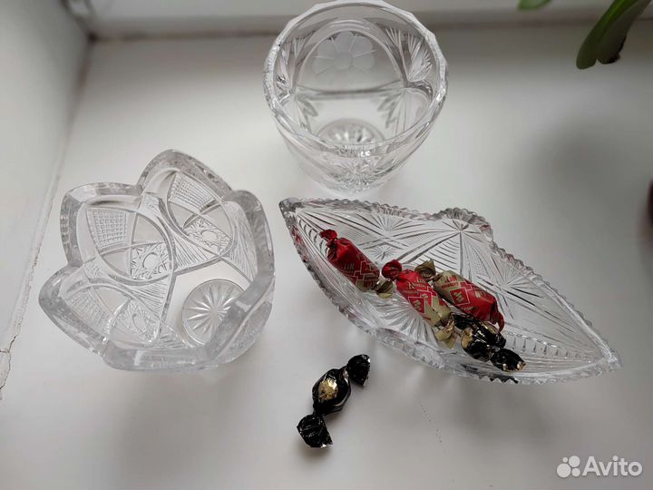 Хрустальная конфетница СССР