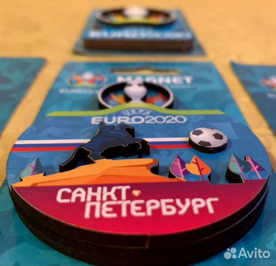 Набор магнитов Уефа Евро Euro 2020 (4 штуки)
