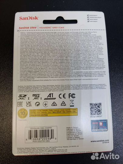 Карта памяти SanDisk Ultra 128GB