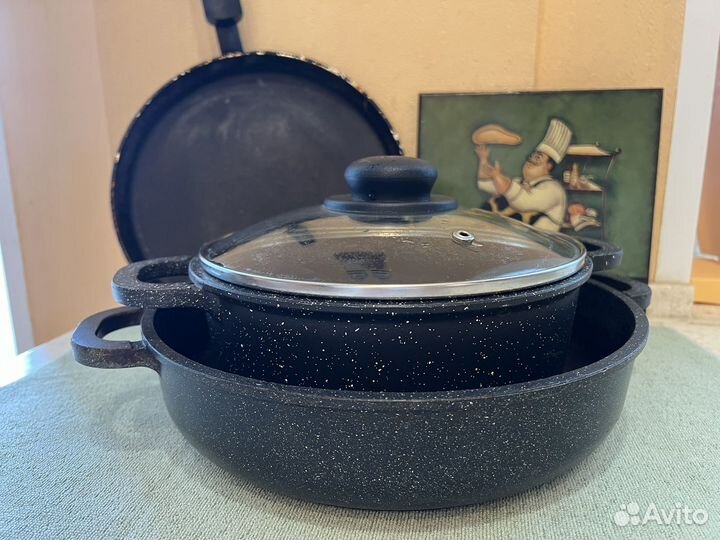 Набор бу сковородок жаровня Гайдарика