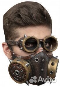 Маска Морда Стимпанк с Очками карнавальная