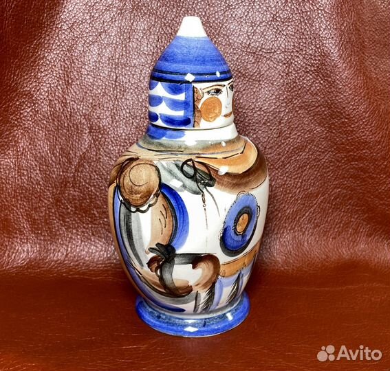 Чайница фаянсовая живописная зик Конаково