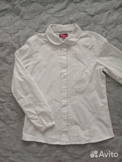 Белые школьные блузки р. 134, 128