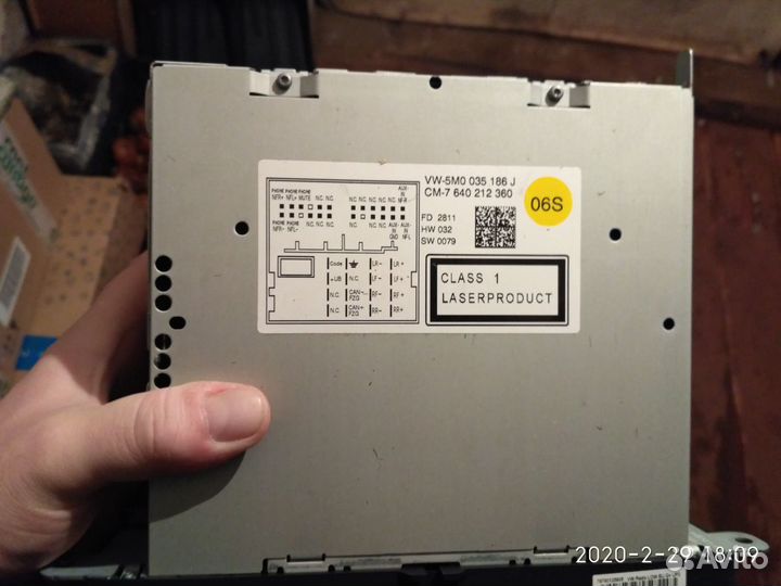 Штатная магнитола на Тигуан