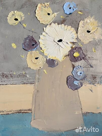 Картина маслом на холсте цветы