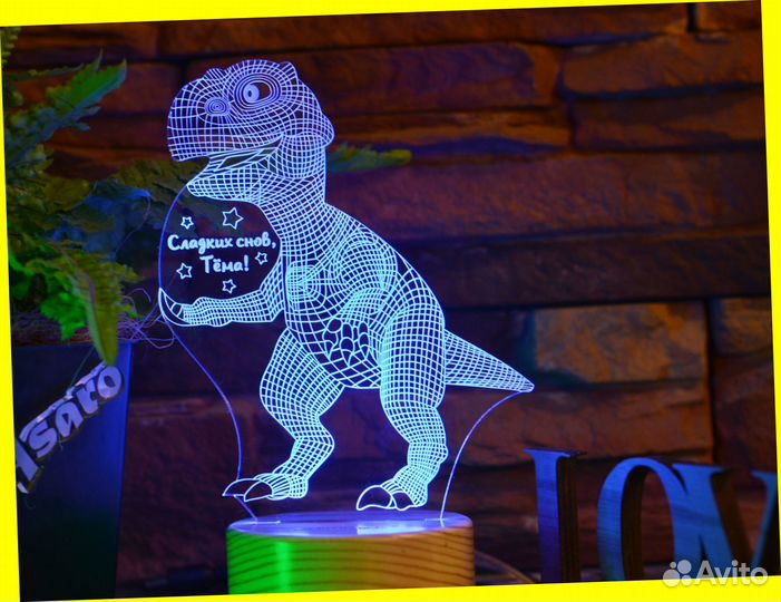 3D Светильник детский на подарок (ночник)