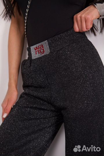 Брюки Alexander Wang с люрексом