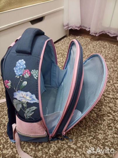 Рюкзак школьный для девочки grizzly ортопедический