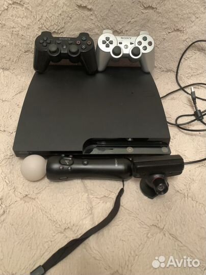 Playstation 3 slim 250гб (+ps move) прошитая hen