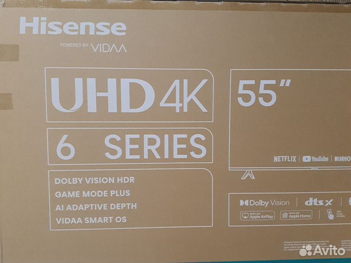 Телевизор Hisense 55A6K новый