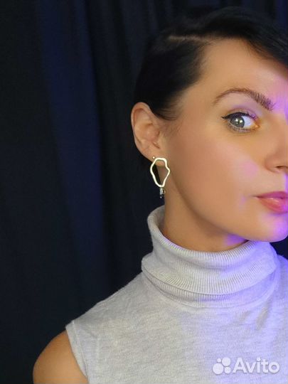 Серьги серебро и черный жемчуг