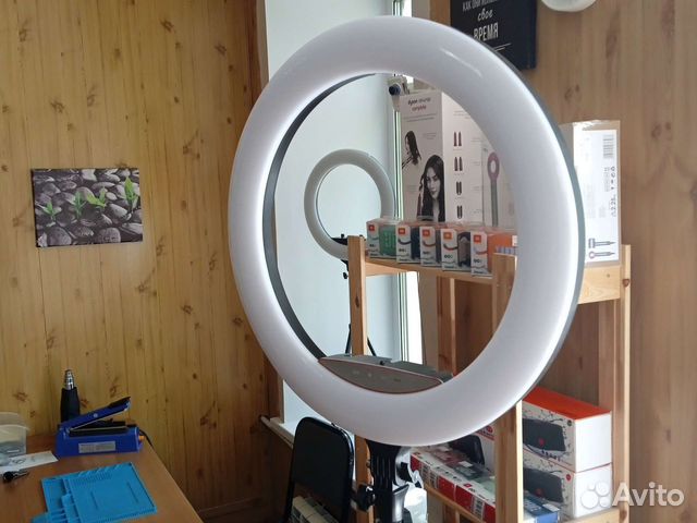 Кольцевая лампа со штативом rgb 45cm