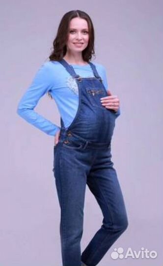 Джинсовый комбинезон для беременных