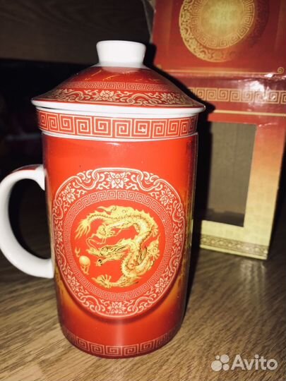 Заварочная кружка Дракон, фарфор