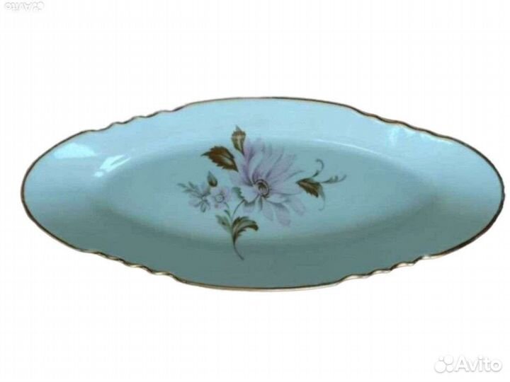 Тарелка овальная Селедочница большая Дулево СССР