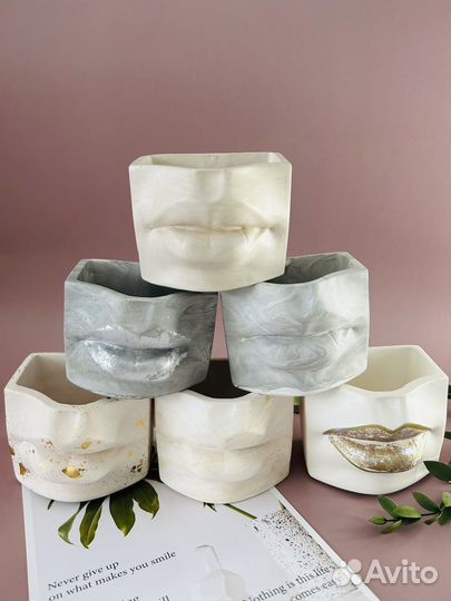 Кашпо из гипса / органайзер/ горшок