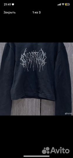 Кофта топ черная