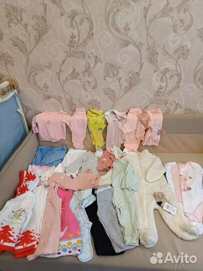 Пакет вещей на девочку от 0-6мес