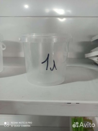 Ведра пластиковые с ручкой 1л, 3л